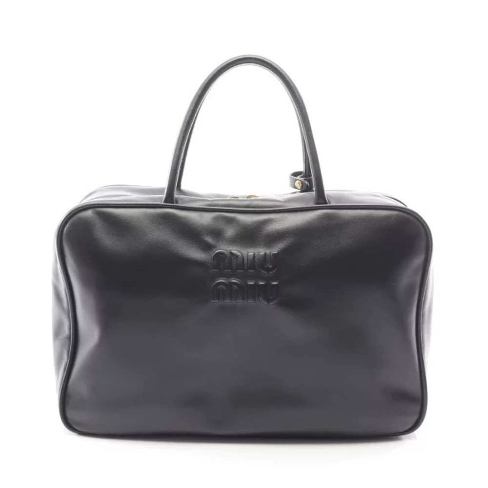 Miu Miu Beau Handbag Leather Black